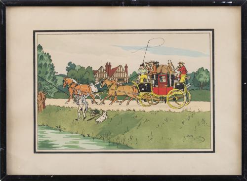 HARRY ELIOT (Francia, 1882-1959)El saludo a la diligencia