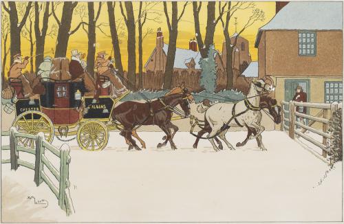 HARRY ELIOT (Francia, 1882-1959)El saludo a la diligencia