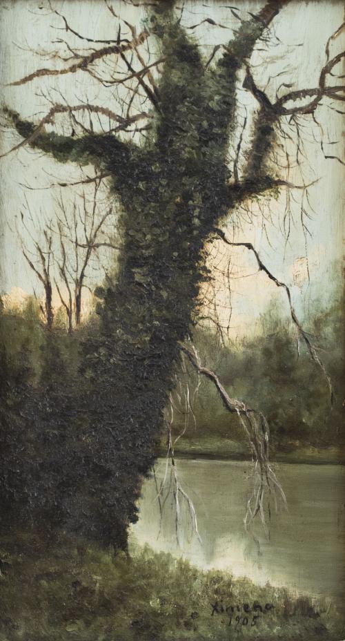 ESCUELA ESPAÑOLA, SIGLO XIXPaisaje con árbol