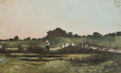 ESCUELA ESPAÑOLA, SIGLO XIXPareja de paisajes