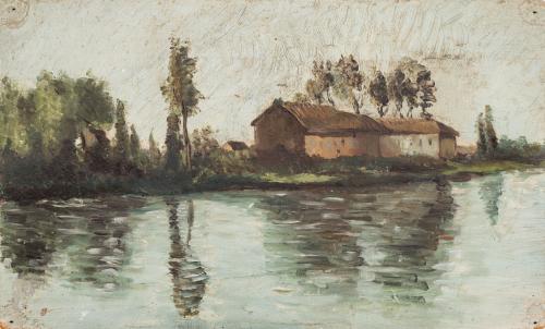 ESCUELA ESPAÑOLA, SIGLO XIXPareja de paisajes