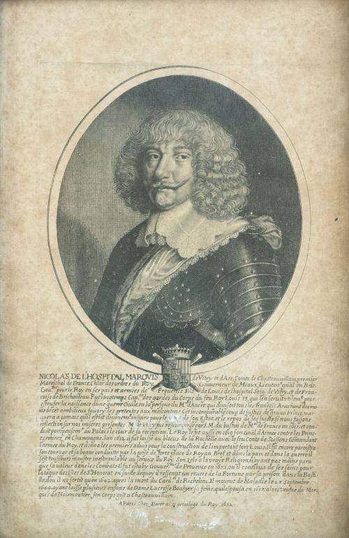 PIERRE DARET (Francia, 1604- 1678)Retrato de Nicolas de l
