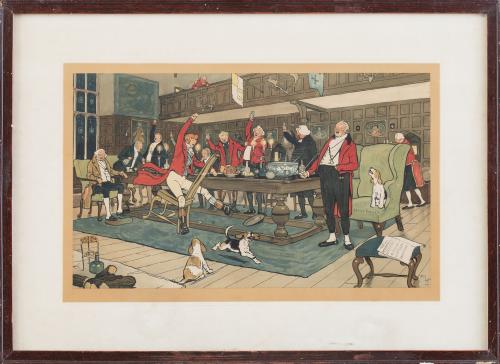 CECIL ALDIN (Francia, 1870-1935)Jugadores de ajedrez; Cen