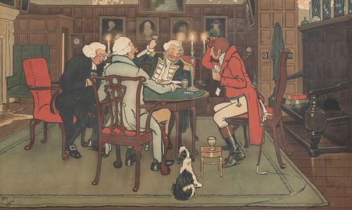 CECIL ALDIN (Francia, 1870-1935)Jugadores de ajedrez; Cen