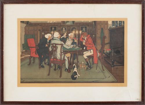 CECIL ALDIN (Francia, 1870-1935)Jugadores de ajedrez; Cen