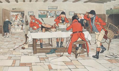 CECIL ALDIN (Francia, 1870-1935)Jugadores de ajedrez; Cen