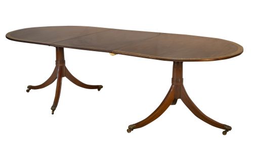 Mesa de comedor extensible de madera de caoba, de estilo re