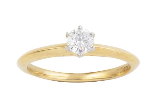 Sortija solitario de brillante TIFFANY & Co. de 0, 25 ct, c