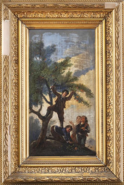 ESCUELA ESPAÑOLA, SIGLO XIXMuchachos cogiendo fruta (Copi
