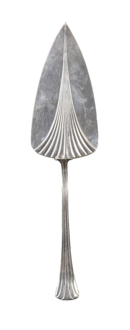 Pala de servir Art-decó en metal plateado.Principios del 