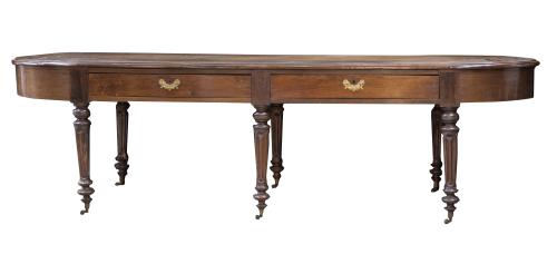 Mesa de biblioteca de madera de caoba.Trabajo inglés, S. 