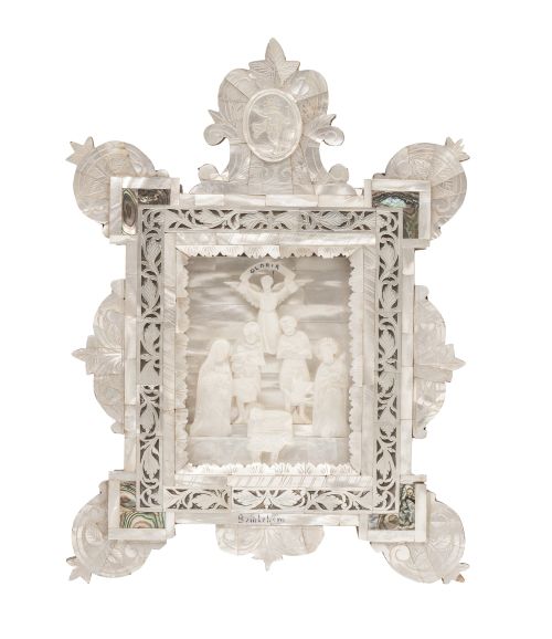 Natividad de nácar.Recuerdo de Tierra Santa, S. XIX.