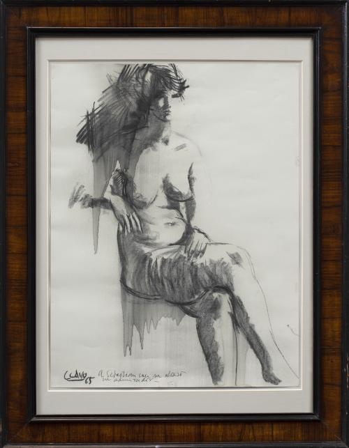 JAVIER CLAVO (Madrid, 1918 - 1994)Desnudo femenino, 1965
