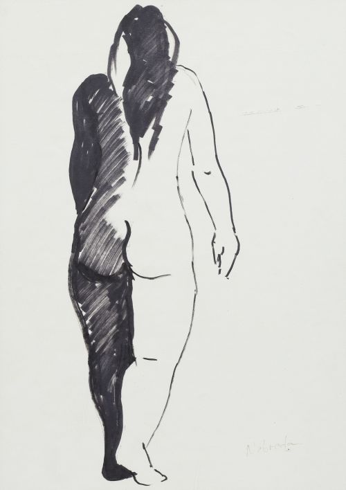 MARÍVÍ NEBREDA (Madrid, 1950)Desnudo femenino de espaldas