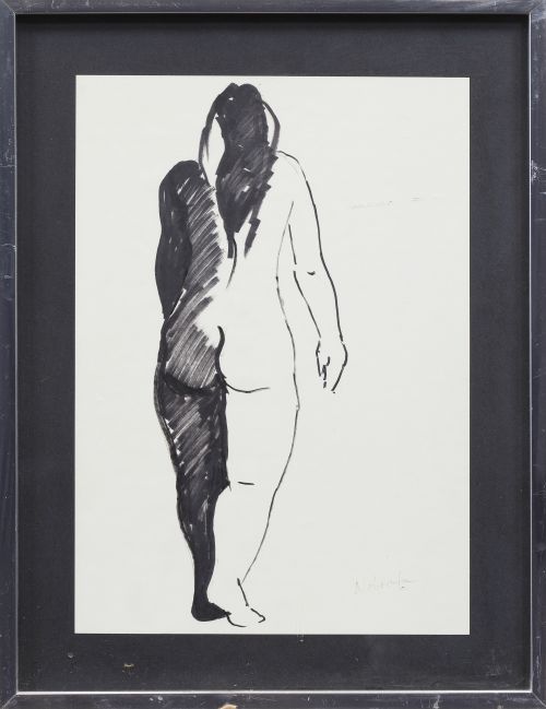 MARÍVÍ NEBREDA (Madrid, 1950)Desnudo femenino de espaldas