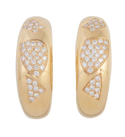 Pendientes medias criollas tubulares, con decoración de nub