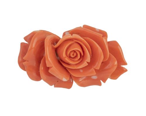 Rosa realizada en coral tallado