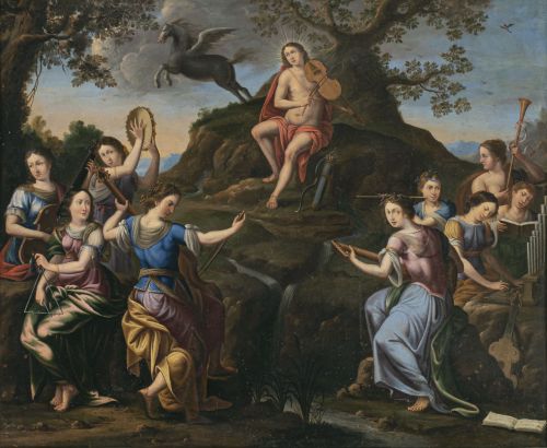 ESCUELA FRANCESA, H. 1650Apolo y las Musas