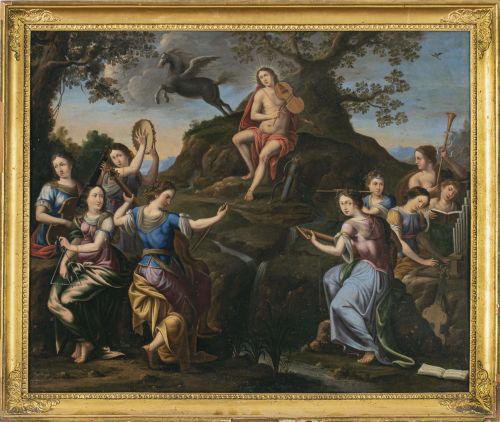 ESCUELA FRANCESA, H. 1650Apolo y las Musas