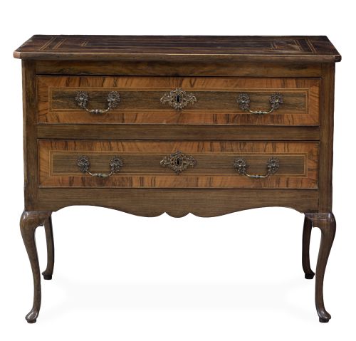 Cómoda de madera de madera de palosanto y marquetería de li