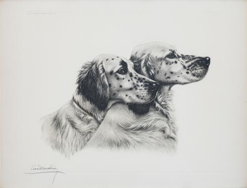 LEÓN DANCHIN (1887-1938)Pareja de setters ingleses