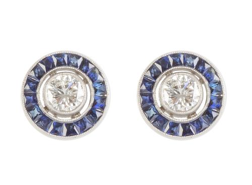 Pendientes ojos de perdiz con brillante central de 0,30 ct 