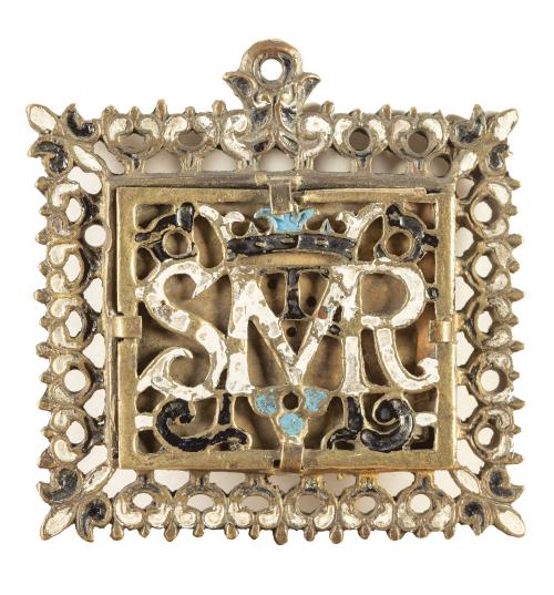 "Los estigmas de San Francisco".Medalla devocional con ma