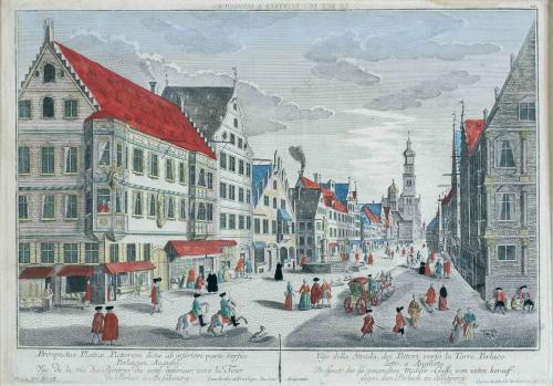 GEORG BALTHASAR PROBST (1732- 1801)Vista óptica: La ciuda