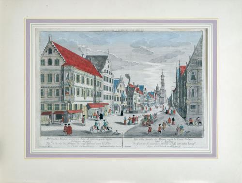 GEORG BALTHASAR PROBST (1732- 1801)Vista óptica: La ciuda