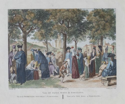 DUTAILLY (del) GODEFROY (grab)Vista del Paseo Nuevo de Ba