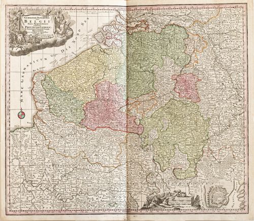 MATTHÄUS SEUTTER (1678-1756)Paises Bajos con Francia y Al