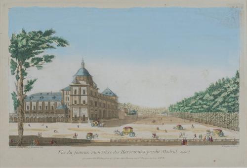 JACQUES CHÉREAU (1688- 1776)Vista óptica: Vista del Palac