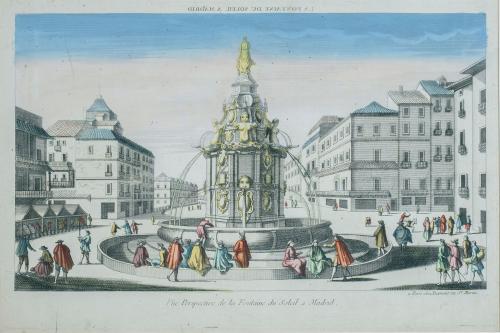 ESCUELA FRANCESA, SIGLO XVIIIVista óptica: la Plaza del S