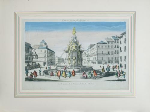 ESCUELA FRANCESA, SIGLO XVIIIVista óptica: la Plaza del S