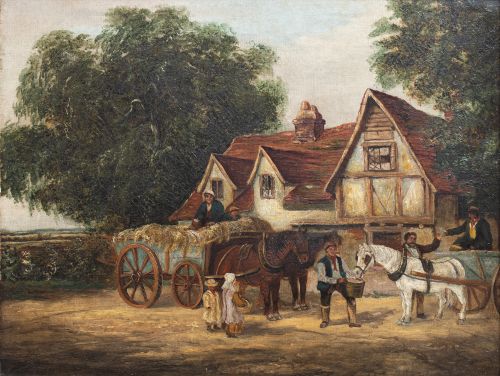 ESCUELA CENTROEUROPEA, H. 1900Paisaje con casa