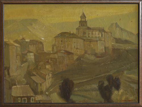 LUIS MARTINEZ DELGADO (Bilbao, 1933)Vista de pueblo