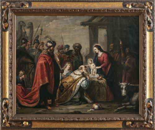 ATRIBUIDO A PETER VAN LINT (1609- 1690)Adoración de los R