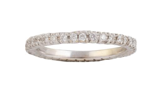 Conjunto de tres sortijas alianza de brillantes y brillante