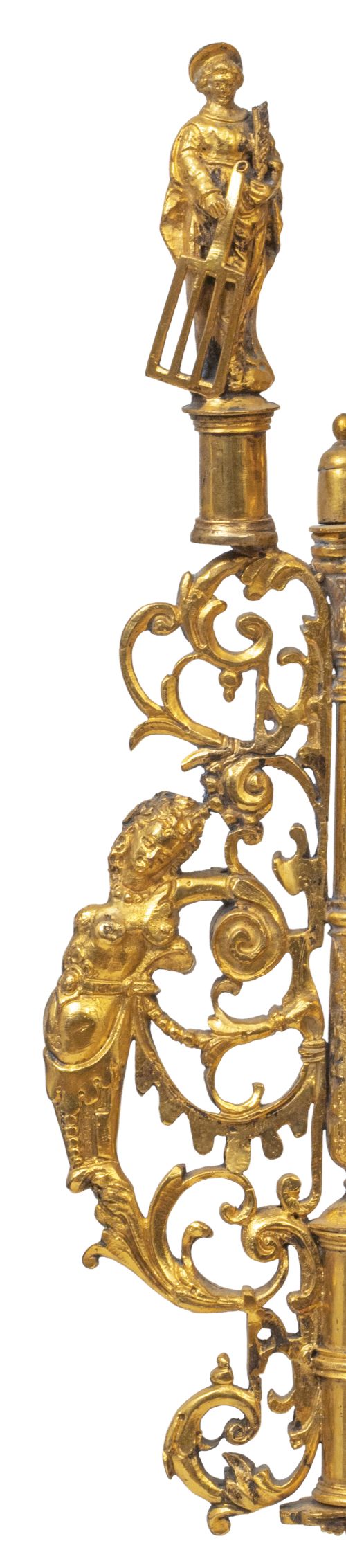 Copón-Custodia de bronce dorado.Centroeuropa, h. 1600.