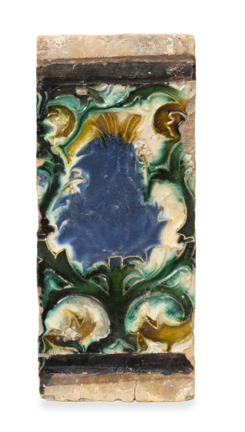 Azulejo de tabla de cerámica de arista, en verde, azul y me