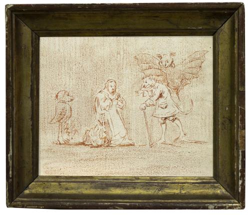 GIOVANNI BATTISTA TIEPOLO (1696-1770)Escena satírica, las