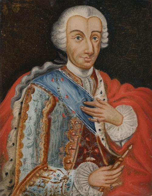 ESCUELA ESPAÑOLA, SIGLO XVIIIRetrato de Carlos III y retr