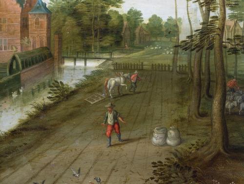 HANS BOL (Malinas, 1534- Ámsterdam,1593)Abril: la parábol