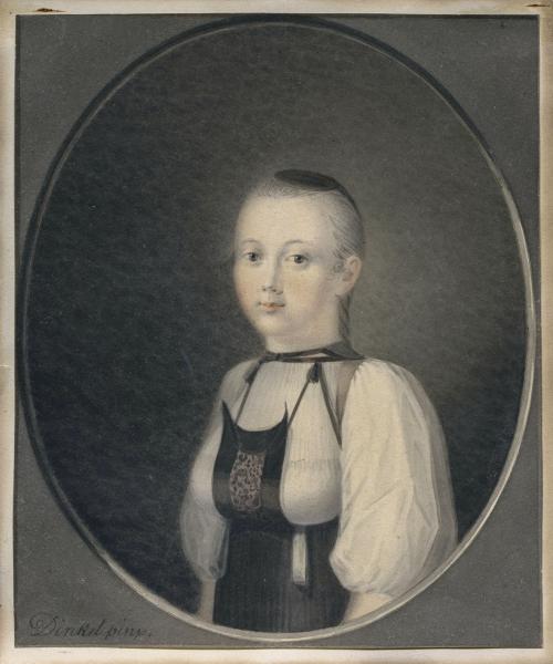 MARKUS DINKEL (Suiza, 1762-1832)Retrato de dama, óvalo