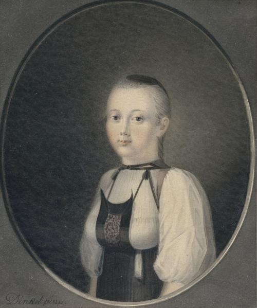 MARKUS DINKEL (Suiza, 1762-1832)Retrato de dama, óvalo