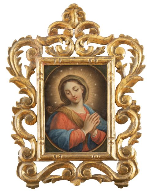 ESCUELA ESPAÑOLA, SIGLO XVIIIVirgen en oración inserta en