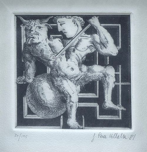 LUIS GORDILLO (Sevilla, 1934)Lote de cuatro grabados 