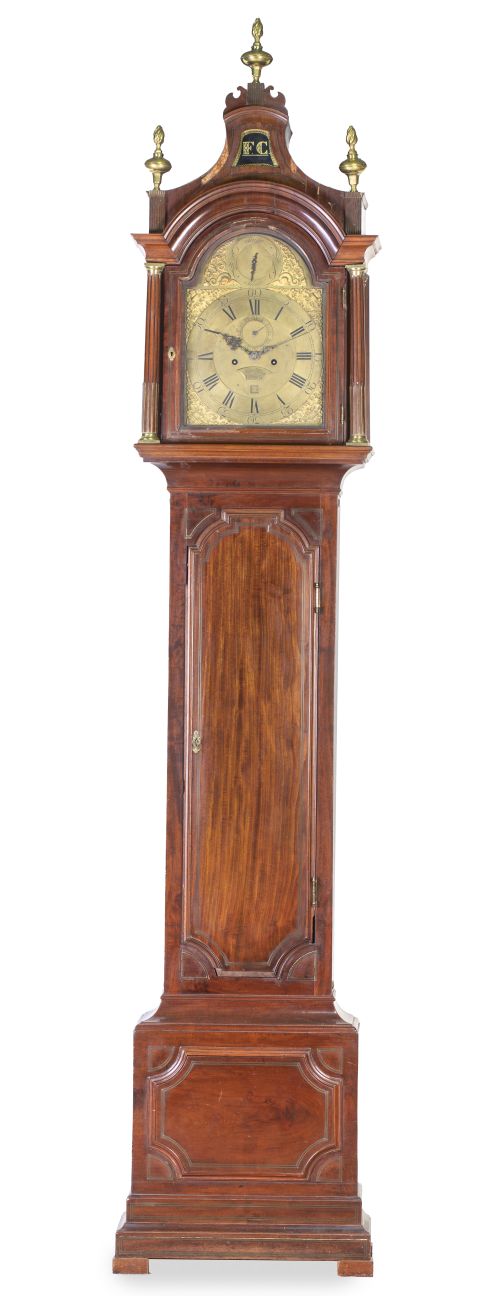 "Rob. Higss London"Reloj de caja alta de madera de caoba 