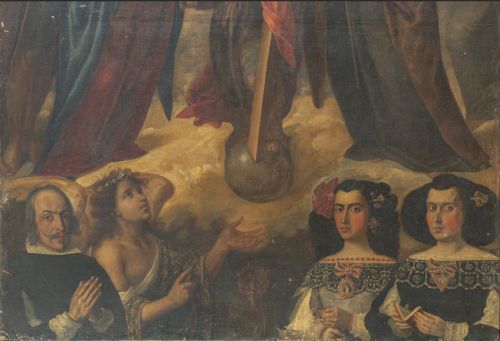 ESCUELA SEVILLANA, SIGLO XVIITrinidad en la Tierra con Sa