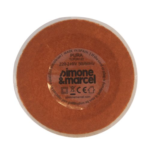 Lámpara de mesa "Pura Kelo" con pie de alabastro blanco.S